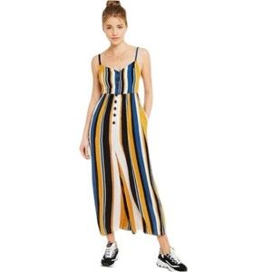 URBAN OUTFITTERS Multicolor Tootsie Stripped Jumpsuit